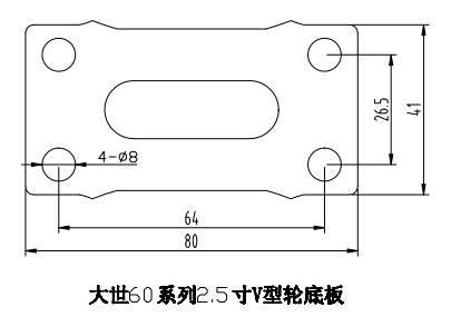 大世脚轮V型轮底板