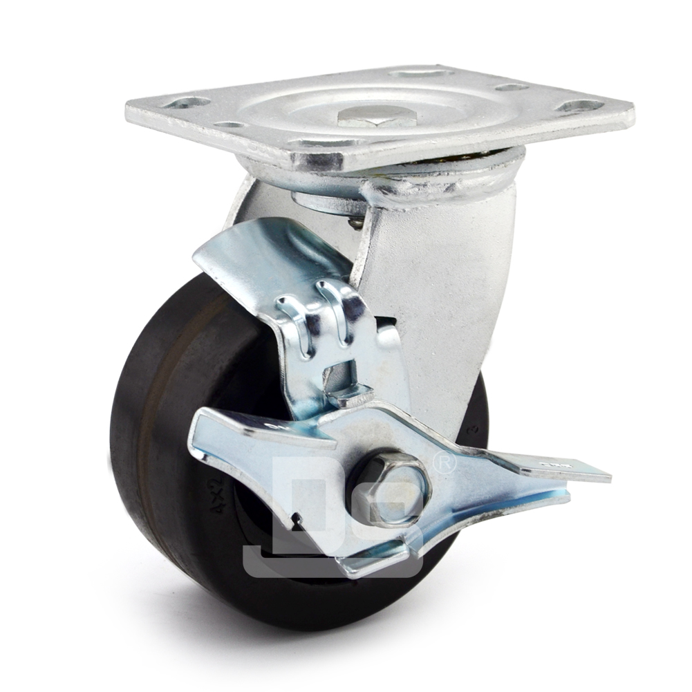 DS40系列  耐高温脚轮（150°）   重型  工业物流  边刹脚轮（载重量350-500kg）